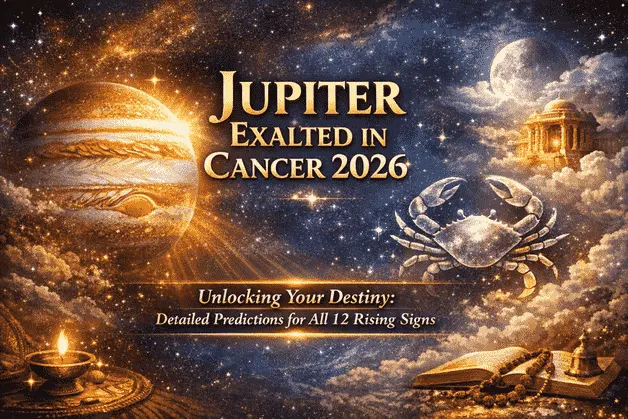 Jupiter Exalted in Cancer 2026 : Predictions for All 12 Rising Signs (Advanced Astro Analysis)